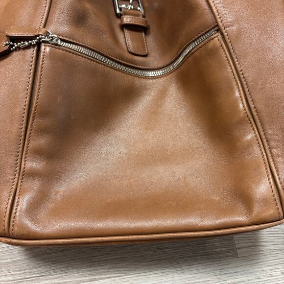 Rare Vintage Coach 5408 Drawstring Buckle Flap Leather Backpack Daypack Purse - Picture 8 of 13